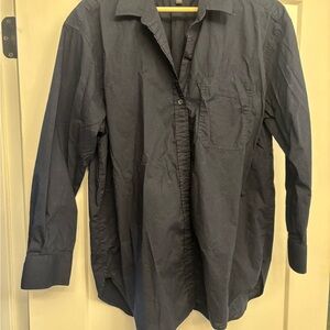 Dark Blue Button-Up Shirt